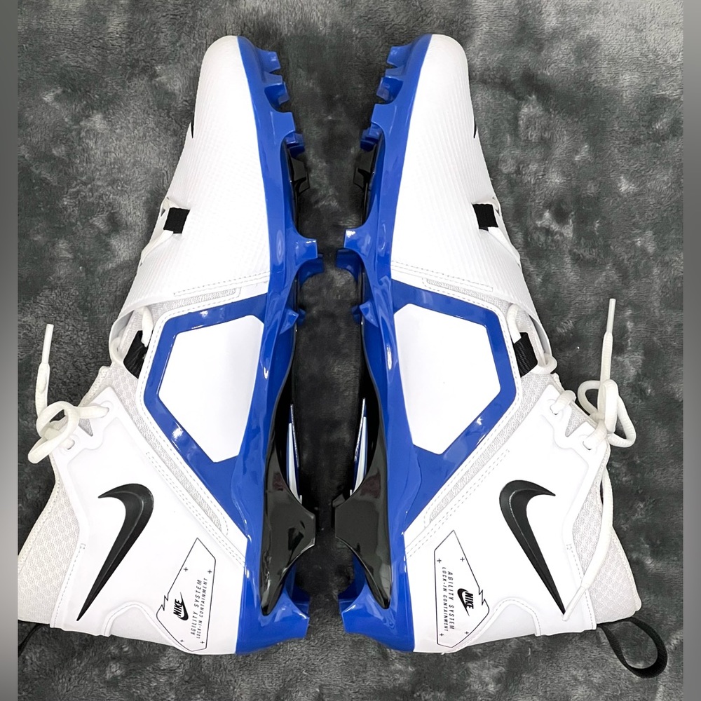 Nike Alpha Menace Pro 3 Football Men's Cleats White/Blue Size 13 NWOT CT6649-101 - Picture 7 of 15
